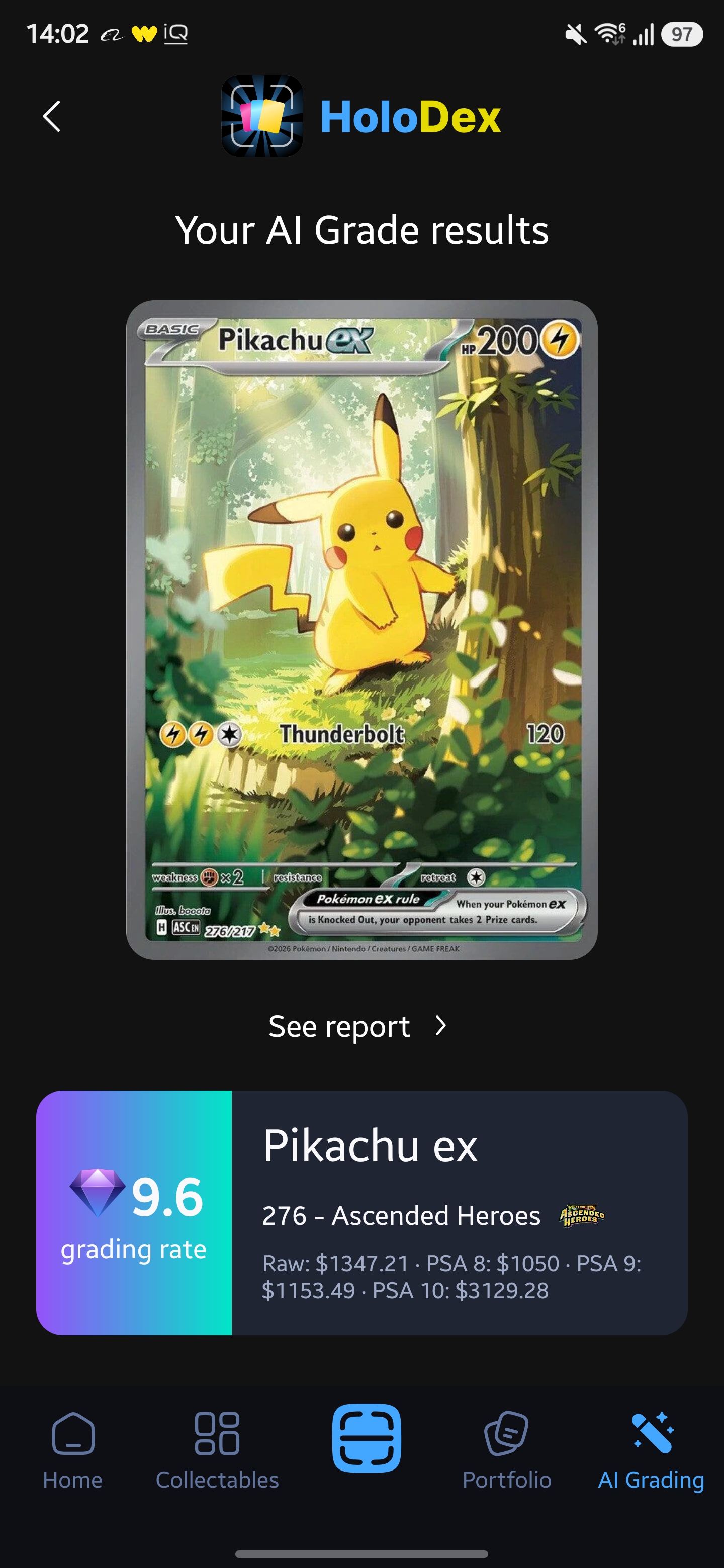 Pikachu ex 276